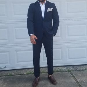 H&M Slim Fit Navy Suit